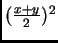 $(\frac{x+y}{2})^2$