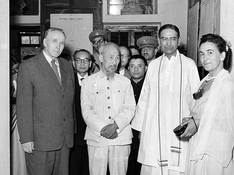 P C Mahalanobis with Ho Chi-minh, President, People’s Republic of Vietnam during his visit to ISI on February 13, 1958